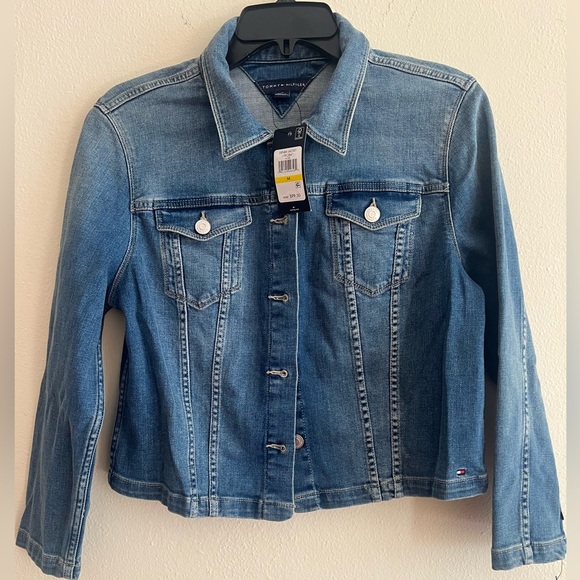 NWT $99.50 Tommy Hilfiger Blue Denim Jean Jacket Size M - Picture 3 of 7